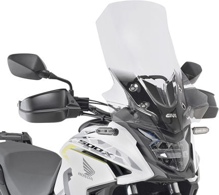 GIVI / ジビ Windscreen for Honda CB500X 19-- color clear- dim. HxW 58x45 cm- 15 cm higher than oe | D1171ST
