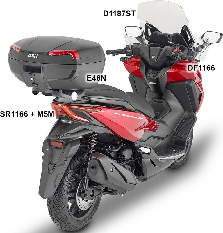 Givi / ジビ ウインドスクリーン D1187ST Honda Forza 125 21- Forza 350 dim. HxL 58x47 cm クリア | D1187ST