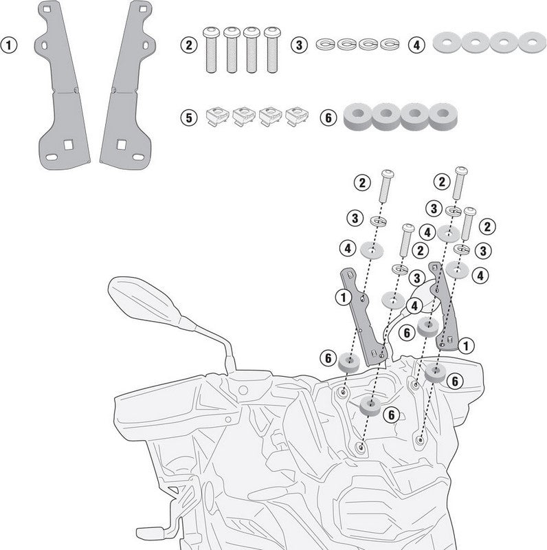 Givi / ジビ フィッティングキット D5127Sg/D5127Stg/Af5127G | D5129KIT