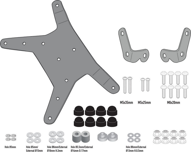 Givi / ジビ D7711KIT マウンティングキット ウインドスクリーン 7710D / 7710DT KTM 790 Adventure 390 Adventure | D7711KIT