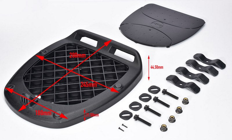 GIVI / ジビ E300 - Monolock （モノロック） トップケース  30 L.  ブラック クリアリフレクター  プレート付ユニバーサルキット | E300NT2B