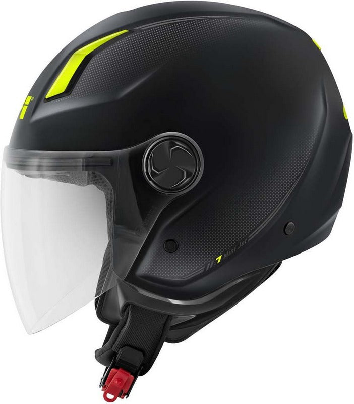 Givi / ジビ ジェットヘルメット 11.7 SOLID マットブラック/イエロー サイズ 57/M | H117BN90057