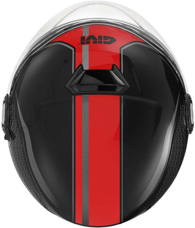 Givi / ジビ ジェットヘルメット 12.5 GRAPHIC TOUCH マットブラック/レッド サイズ 56/S | H125FTHBR56