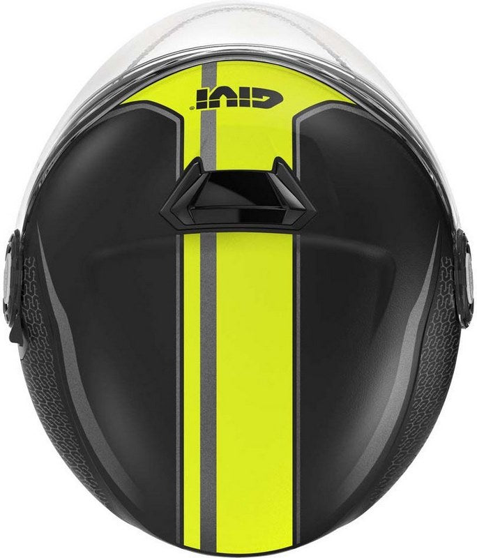 Givi / ジビ ジェットヘルメット 12.5 GRAPHIC TOUCH マットブラック/イエロー サイズ 54/XS | H125FTHBY54