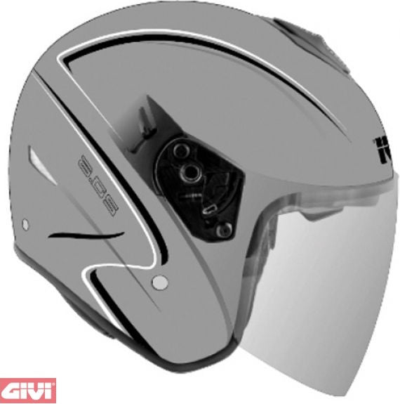 GIVI / ジビ Hps 20.9 ファイバージェット ヘルメット マット シルバー サイズ 56/S | H209FGSSV56