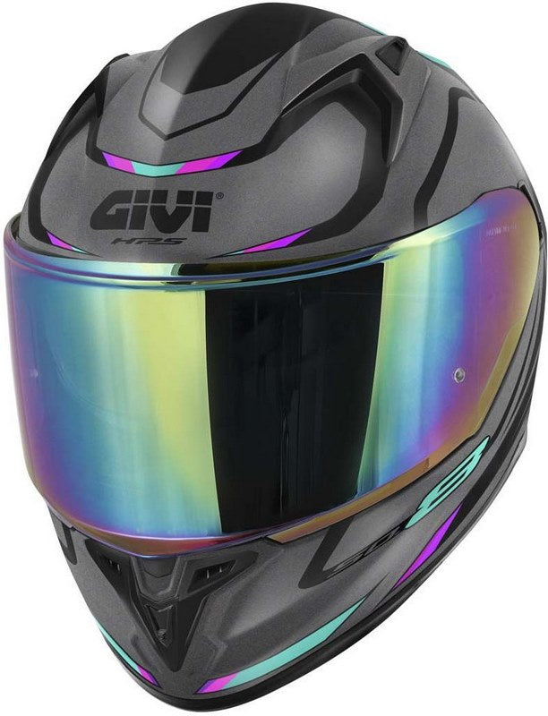 Givi / ジビ フルフェイスヘルメット 50.8 MACH1 マットチタン/ブラック/ピンク サイズ 54/XS | H508FMHTP54