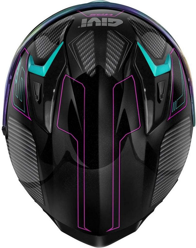 Givi / ジビ フルフェイスヘルメット 50.9 ENIGMA ブラック/チタン/ピンク サイズ 54/XS | H509FNGBP54