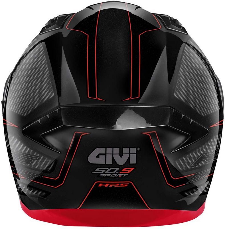 Givi / ジビ フルフェイスヘルメット 50.9 ENIGMA ブラック/チタン/レッド サイズ 61/XL | H509FNGBR61