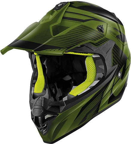 Givi / ジビ 60.1 FRESH マットブラック / ミリタリーグリーン / イエロー サイズ XL | H601FFRGY61