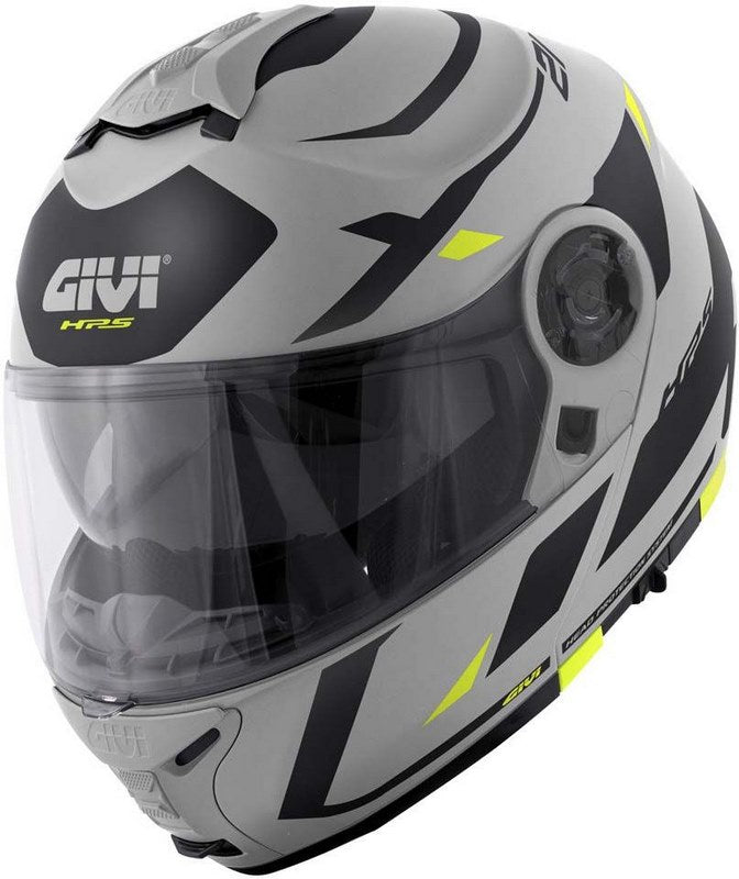 Givi / ジビ フリップアップヘルメット X.21 EVO NUMBER マットグレー/ブラック/イエロー サイズ 60/L | HX21RNBGY60
