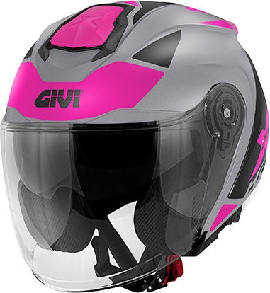 Givi / ジビ X.25 TARGET マットチタン / ピンク サイズ M | HX25FTGTP58