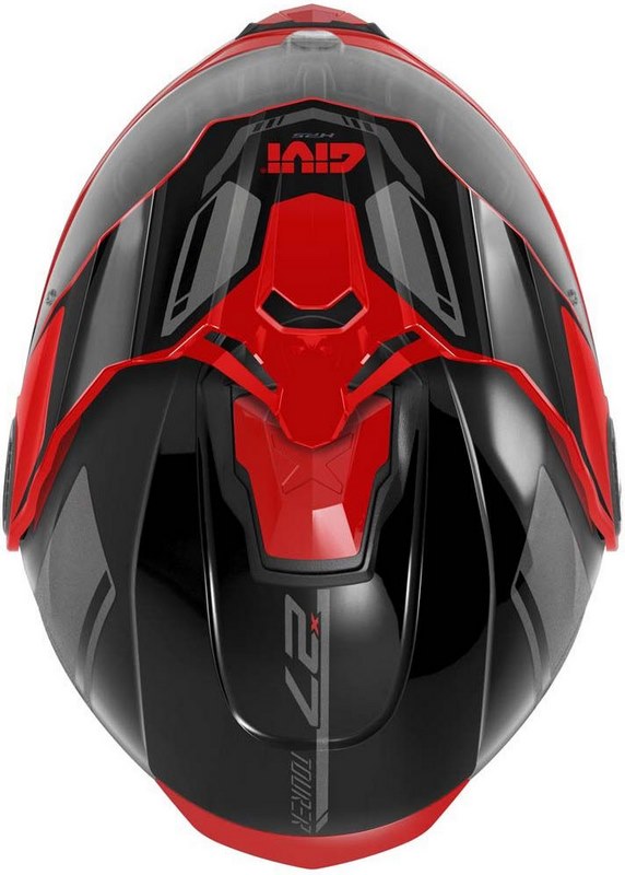 Givi / ジビ フリップアップヘルメット X.27 TOURER GRAPHIC ブラック/レッド サイズ 60/L | HX27RTRBR60