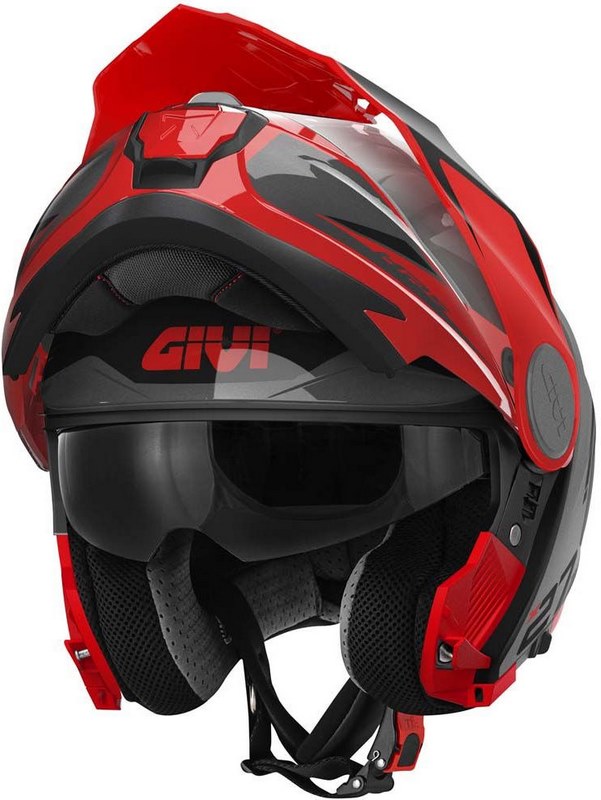 Givi / ジビ フリップアップヘルメット X.27 TOURER GRAPHIC ブラック/レッド サイズ 63/XXL | HX27RTRBR63