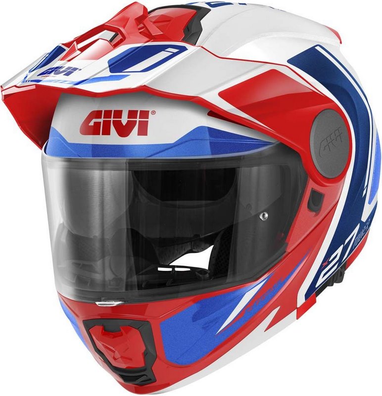 Givi / ジビ フリップアップヘルメット X.27 TOURER GRAPHIC ホワイト/ブルー/レッド サイズ 54/XS | HX27RTRWL54