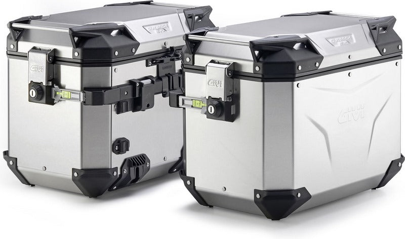 GIVI / ジビ アルミ サイドケースセット Trekker Outback（トレッカーアウトバック） Evo 左右 48 48L ずつ / アルミ nature / （最大荷重10kgずつ） / monokey | OBKE48APACK2