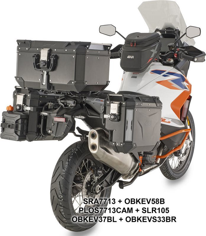 GIVI / ジビ アルミ サイドケース Trekker Outback（トレッカーアウトバック） Evo 33 - 右 - サイドオフセット / ブラック / 33L / Max. load 10 k | OBKES33BR