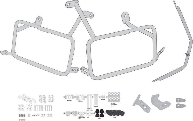 GIVI / ジビ サイドケースキャリア ONE-FIT f. Monokey-CAM-Side KTM 790 Adventure (19-20) + (23)  790 Adventure R (19-20)  890 Adventure (21-22)  890 Adventure R (23)  890 SMT (23) | PLO7717CAM