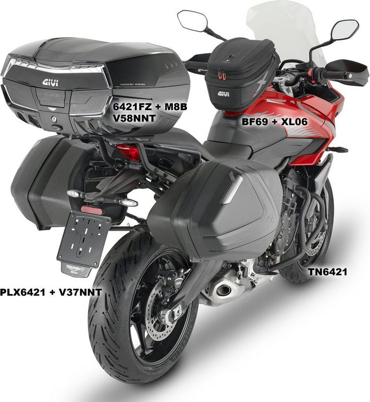 GIVI / ジビ V58 Maxia （マキシア） 5 Monokey トップケース - ブラック - クリアリフレクター | V58NNTB