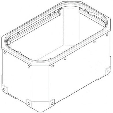 GIVI / ジビ スーツケース ボトム Alu ブラック 左側 For Obkn48Bl | ZOBKN48BLFM