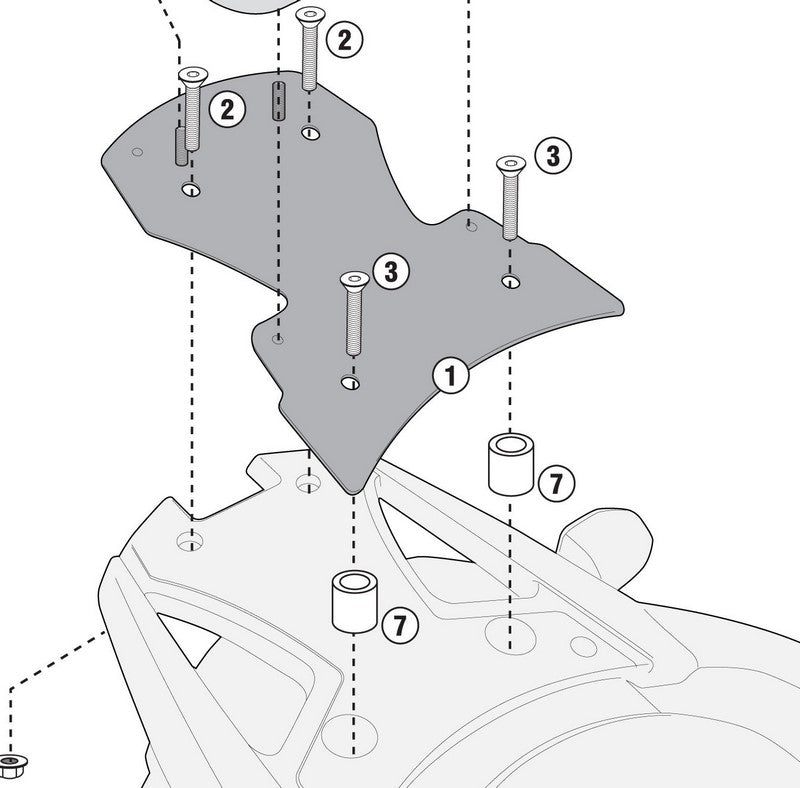 モノロック用スペシフィックラック for DL 650 V-Strom L2 (11-12) | SR3101M