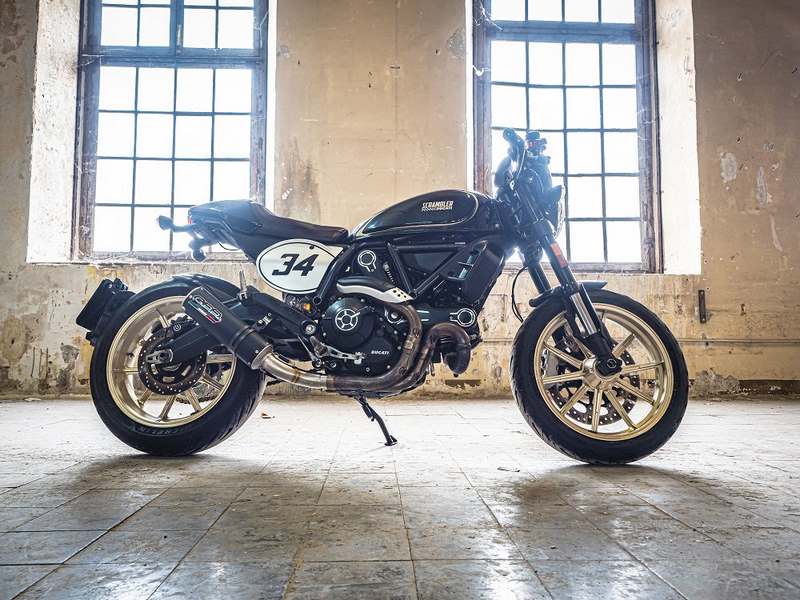 GPR / ジーピーアール Original For Ducati Scrambler 800 2015/16 Homologated Slip-On Catalized M3 Black Titanium  | D.118.CAT.M3.BT