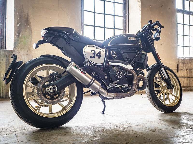 GPR / ジーピーアール Original For Ducati Scrambler 800 2015/16 Homologated Slip-On Catalized M3 Titanium Natural  | D.118.CAT.M3.TN