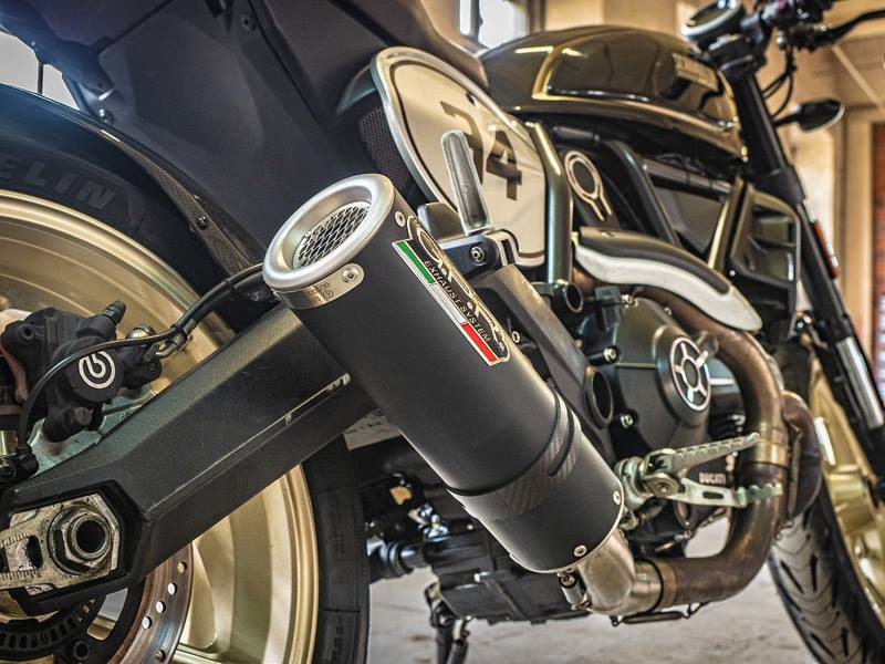 GPR / ジーピーアール Original For Ducati Scrambler 800 2015/16 Homologated スリッポンエキゾースト  M3 Black Titanium  | D.118.HOM.M3.BT