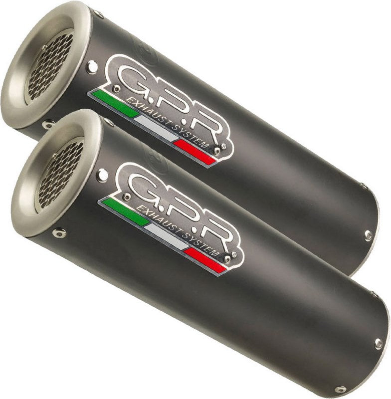GPR / ジーピーアール Original For Ducati Monster 796 2010/14 Pair Homologated Slip-On Catalized M3 Black Titanium  | D.96.M3.BT