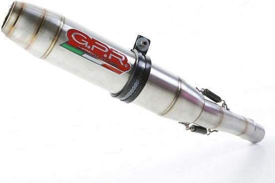 GPR / ジーピーアール Exhaust System  Brixton CroSsfire 500 X 2020-2021 Homologated slip-on exhaust Deeptone Inox | E4.BR.1.DE