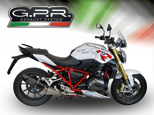 GPR / ジーピーアール Original For Bmw R 1200 R-Lc 2017/18 E4 Homologated スリッポンエキゾースト  Furore Evo4 Nero | E4.BMW.96.FNE4