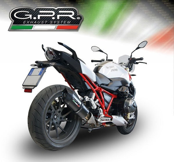 GPR / ジーピーアール Original For Bmw R 1200 R-Lc 2017/18 E4 Homologated スリッポンエキゾースト  Furore Evo4 Nero | E4.BMW.96.FNE4