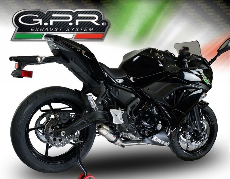 GPR / ジーピーアール Original For Kawasaki Ninja 650 2017/20 E4 Homologated Full Exhaust Catalized Deeptone Inox | E4.CO.K.161.CAT.DE