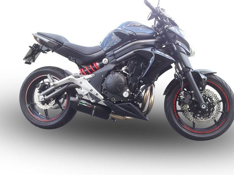 GPR / ジーピーアール Original For Kawasaki Versys 650 2017/20 E4 Homologated Full Exhaust Catalized Furore Evo4 Nero | E4.CO.K.169.CAT.FNE4