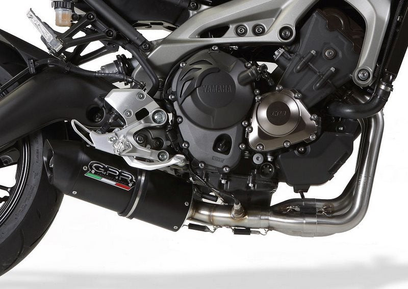 GPR / ジーピーアール Original For Yamaha Xsr 900 2016/20 E4 Homologated Full Exhaust Catalized Furore Evo4 Nero | E4.CO.Y.186.CAT.FNE4