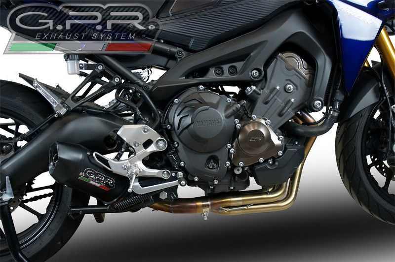GPR / ジーピーアール Original For Yamaha Mt-09 Tracer/Fj-09 Tr 2017/20 E4 Homologated Full Exhaust Catalized Furore Evo4 Nero | E4.CO.Y.201.CAT.FNE4