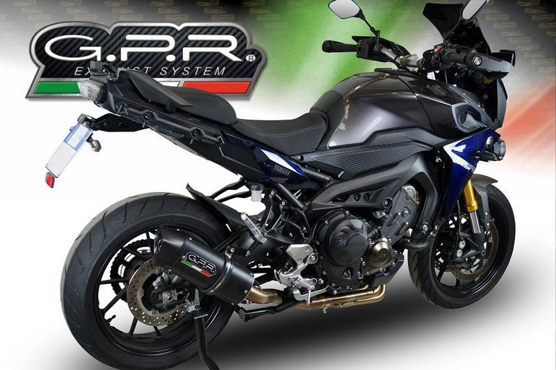 GPR / ジーピーアール Original For Yamaha Mt-09 Tracer/Fj-09 Tr 2017/20 E4 Homologated Full Exhaust Catalized Furore Evo4 Nero | E4.CO.Y.202.CAT.FNE4