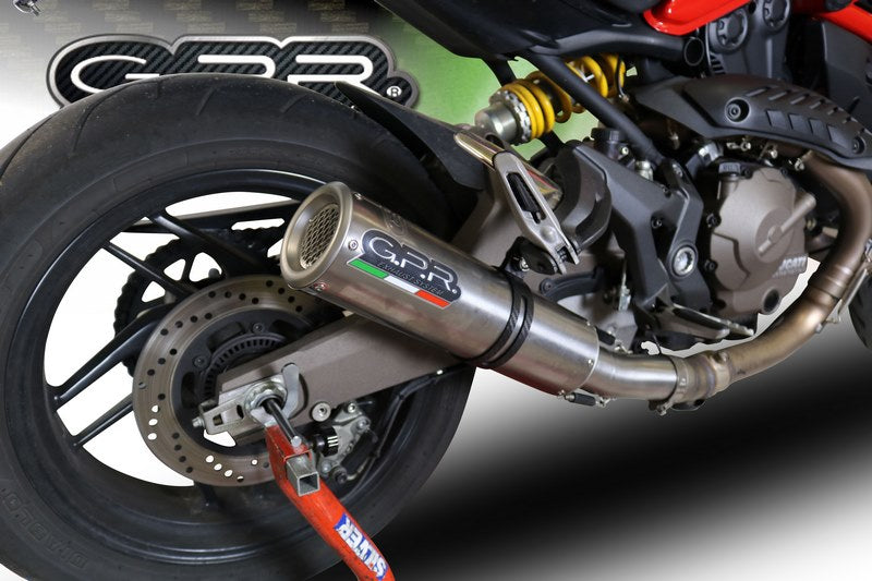 GPR / ジーピーアール Original For Ducati Monster 1200 S/R 2017/20 E4 Homologated Slip-On Catalized M3 Titanium Natural  | E4.D.128.CAT.M3.TN