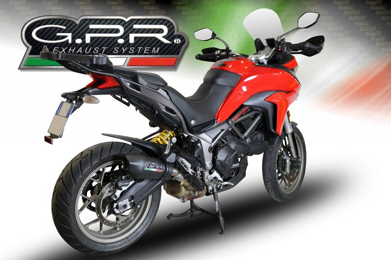 GPR / ジーピーアール Original For Ducati Multistrada 950 2017/20 E4 Homologated スリッポンエキゾースト  Gp Evo4 Black Titanium | E4.D.131.GPAN.BLT