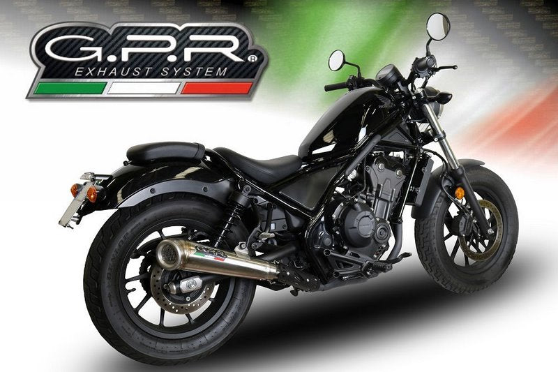 GPR / ジーピーアール Original For Honda Cmx 500 Rebel 2018/20 E4 Homologated スリッポンエキゾースト  Powercone Evo | E4.H.250.PCEV