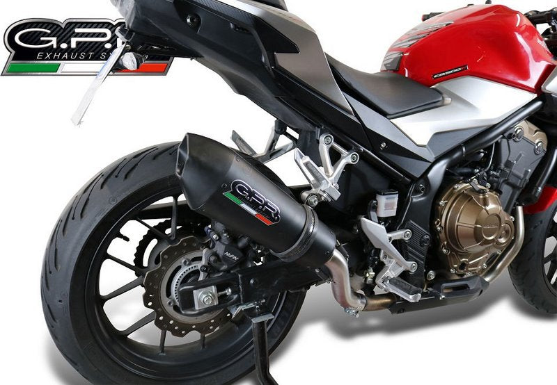 GPR / ジーピーアール Original For Honda Cb 500 F 2019/20 E4 Homologated スリッポンエキゾースト  Gp Evo4 Black Titanium | E4.H.253.GPAN.BLT
