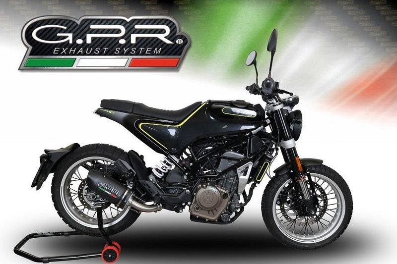 GPR / ジーピーアール Original For Husqvarna Svartpilen 401 2018/19 E4 Homologated スリッポンエキゾースト  Furore Evo4 Nero | E4.HU.39.FNE4