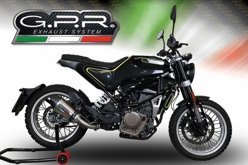 GPR / ジーピーアール Original For Husqvarna Svartpilen 401 2018/19 E4 Homologated スリッポンエキゾースト  Gp Evo4 Titanium | E4.HU.39.GPAN.TO