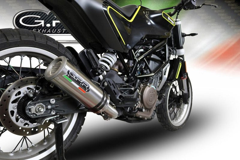GPR / ジーピーアール Original For Husqvarna Svartpilen 401 2018/19 E4 Homologated スリッポンエキゾースト  M3 Titanium Natural  | E4.HU.39.M3.TN
