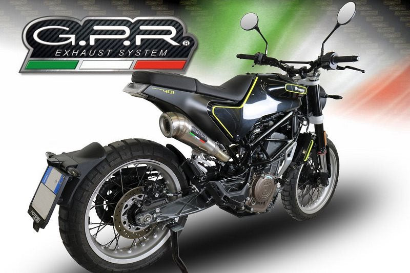 GPR / ジーピーアール Original For Husqvarna Svartpilen 401 2018/19 E4 Homologated Slip-On Catalized Powercone Evo | E4.HU.41.CAT.PCEV