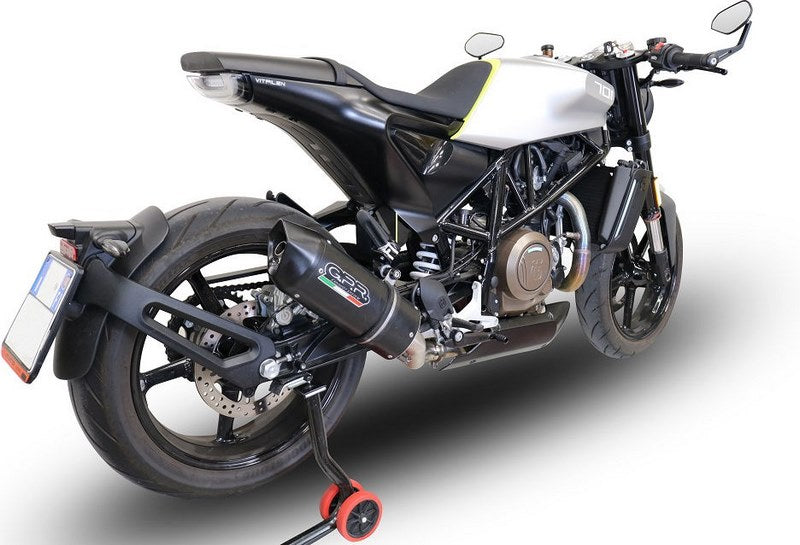 GPR / ジーピーアール Original For Husqvarna Svartpilen 701 2018/20 E4 Homologated スリッポンエキゾースト  Furore Evo4 Nero | E4.HU.43.FNE4