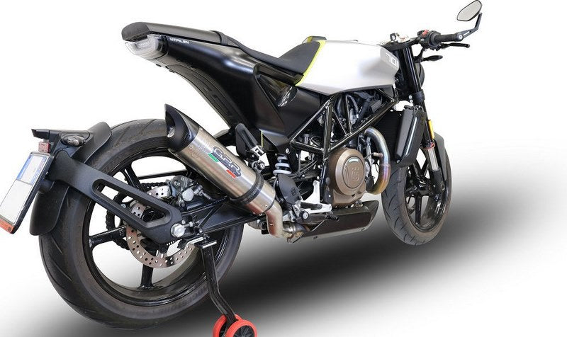 GPR / ジーピーアール Original For Husqvarna Svartpilen 701 2018/20 E4 Homologated スリッポンエキゾースト  Tiburon Titanium Evo4 | E4.HU.43.TIBTO