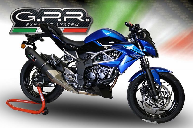 GPR / ジーピーアール Original For Kawasaki Z 125 2019/20 E4 Homologated スリッポンエキゾースト  Furore Evo4 Nero | E4.K.170.FNE4