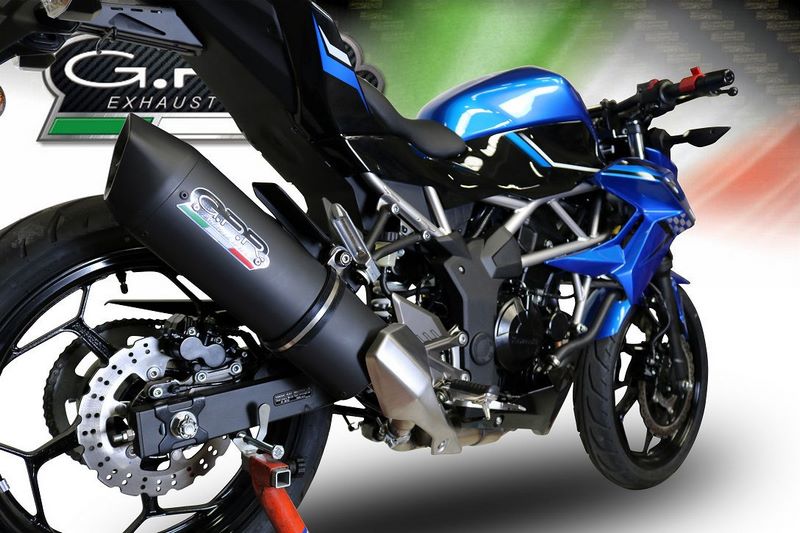 GPR / ジーピーアール Original For Kawasaki Ninja 125 2019/20 E4 Homologated スリッポンエキゾースト  Furore Evo4 Nero | E4.K.171.FNE4