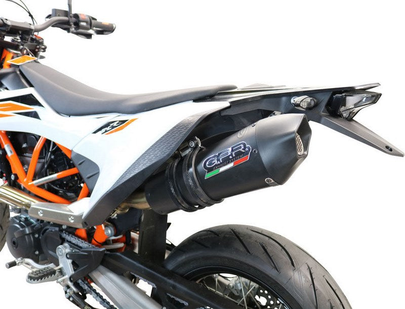 GPR / ジーピーアール Original For Ktm Smc 690 R 2019/20 E4 Homologated スリッポンエキゾースト  Catalized Gp Evo4 Black Titanium | E4.KT.202.GPAN.BLT