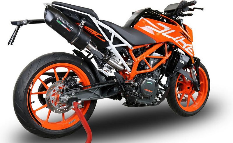 GPR / ジーピーアール Original For Ktm Duke 390 2017/20 E4 Homologated Slip-On Catalized Furore Evo4 Nero | E4.KT.86.CAT.FNE4